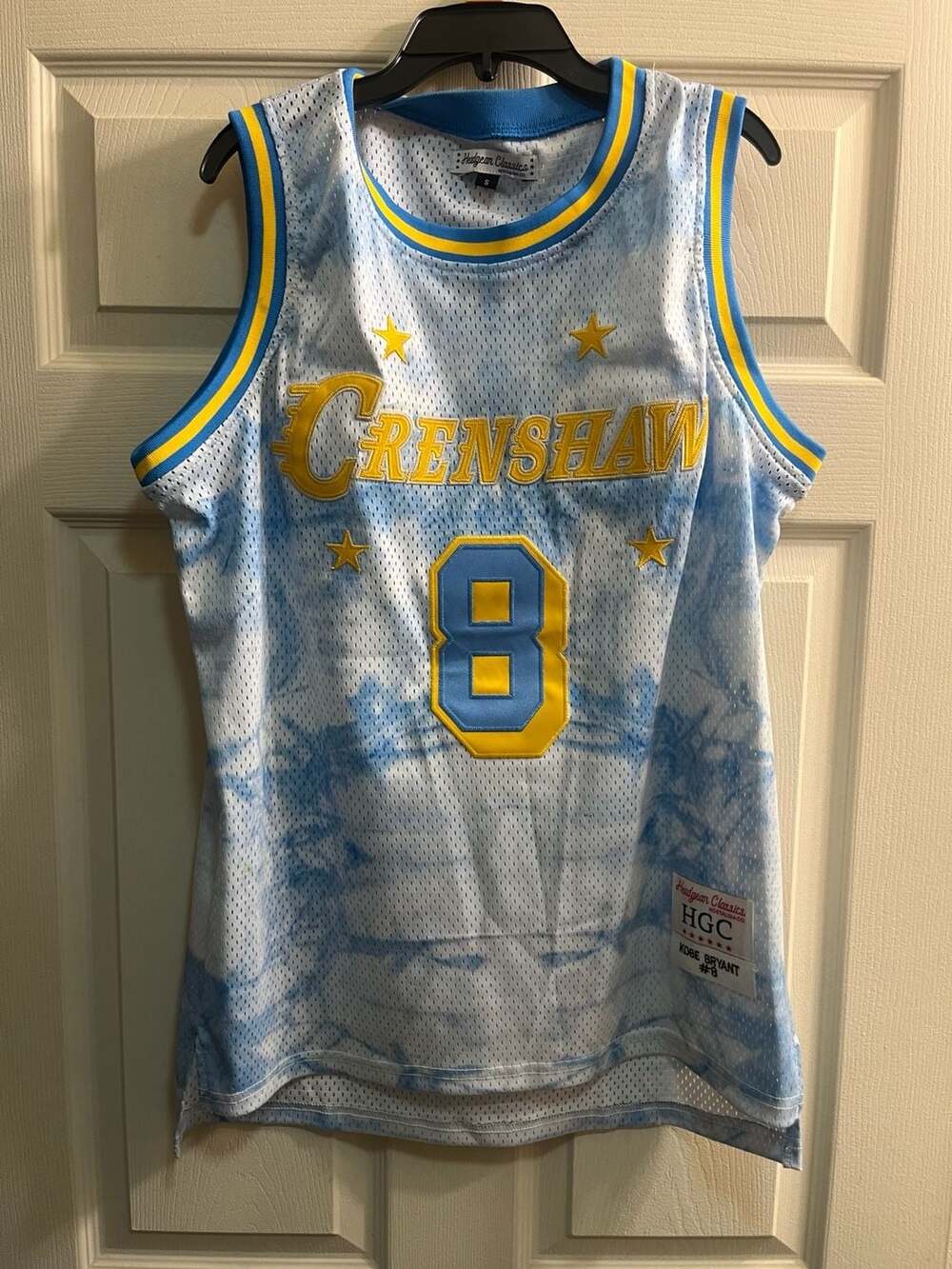 Headgear Classics Kobe Bryant Crenshaw #8 Blue Marble Basketball Jersey